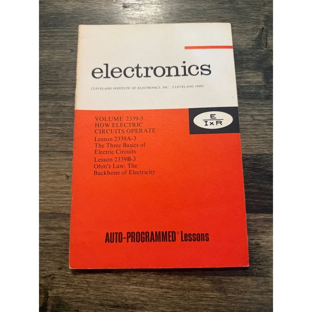 Cleveland Institute of Electronics Volume 2339-3 Vintage Ohm's Law Booklet